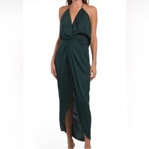 Young Fabulous & Broke Wrap Slip Gown, XS